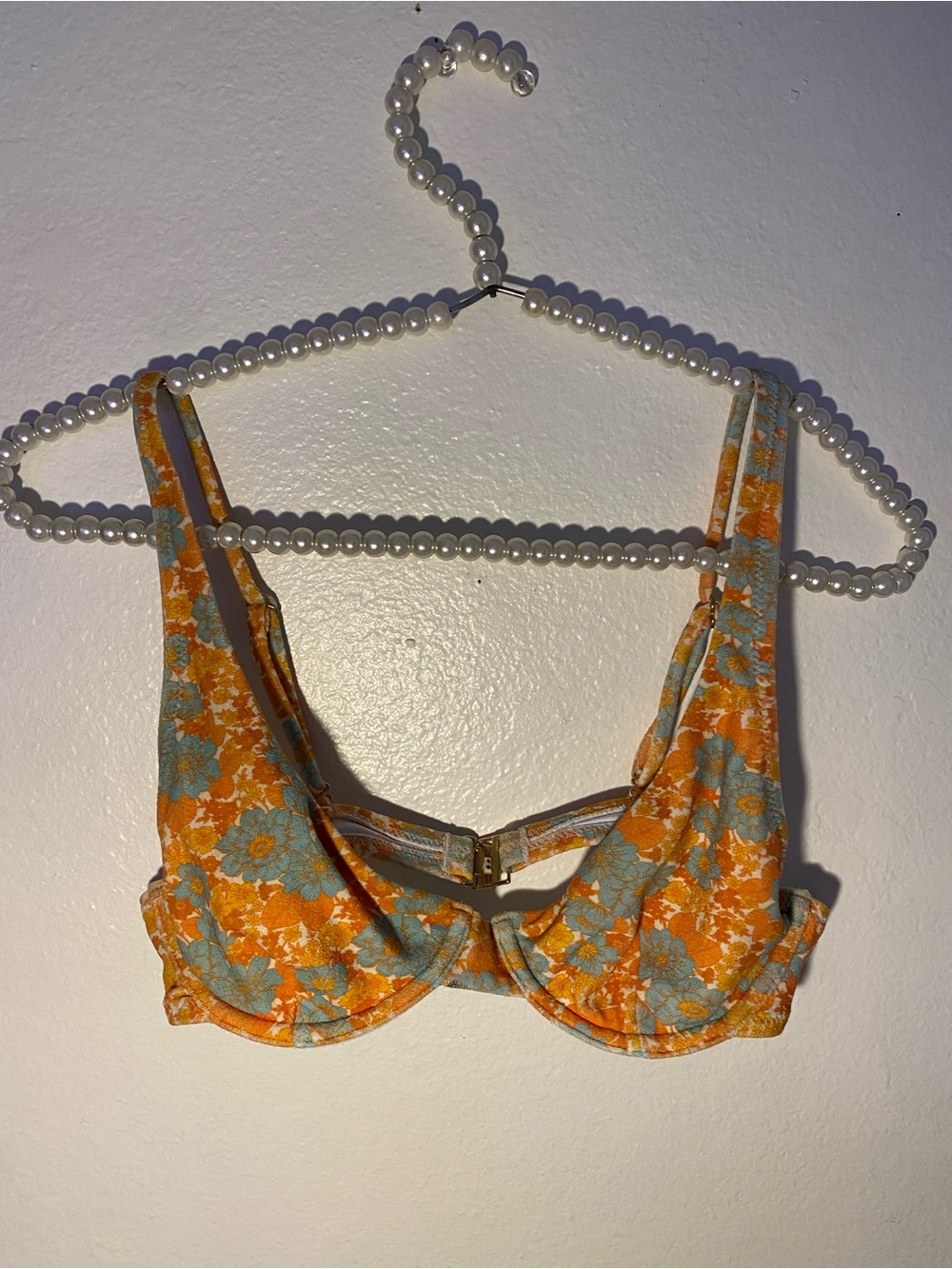 Rhythm made for adventure floral bikini top size small